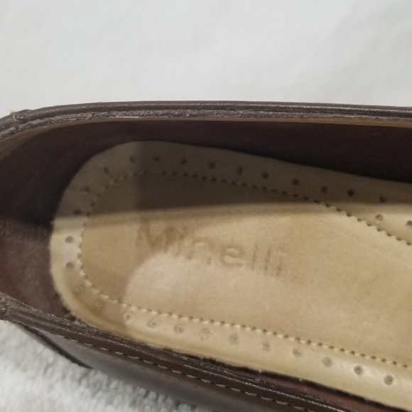 Minelli brown leather moccasin shoes - Picture 7 of 8